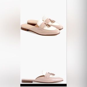 J crew Charlie mules nude and cream tassels size 9.5
